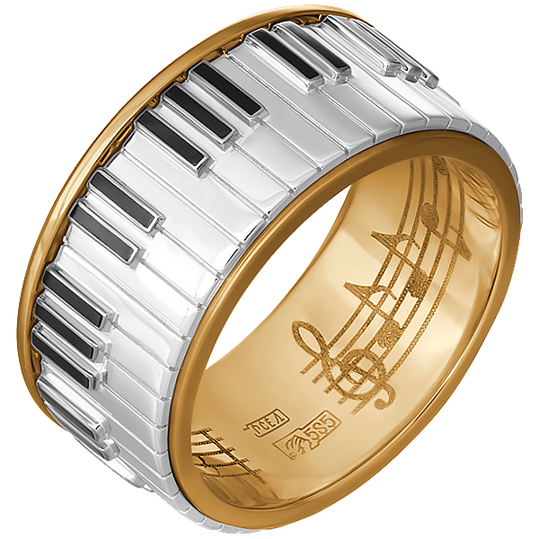 Кольцо, красное золото, н.керамика