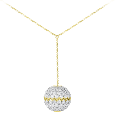 Колье с бриллиантами, желтое золото