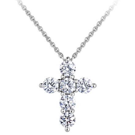 Колье с бриллиантами, белое золото