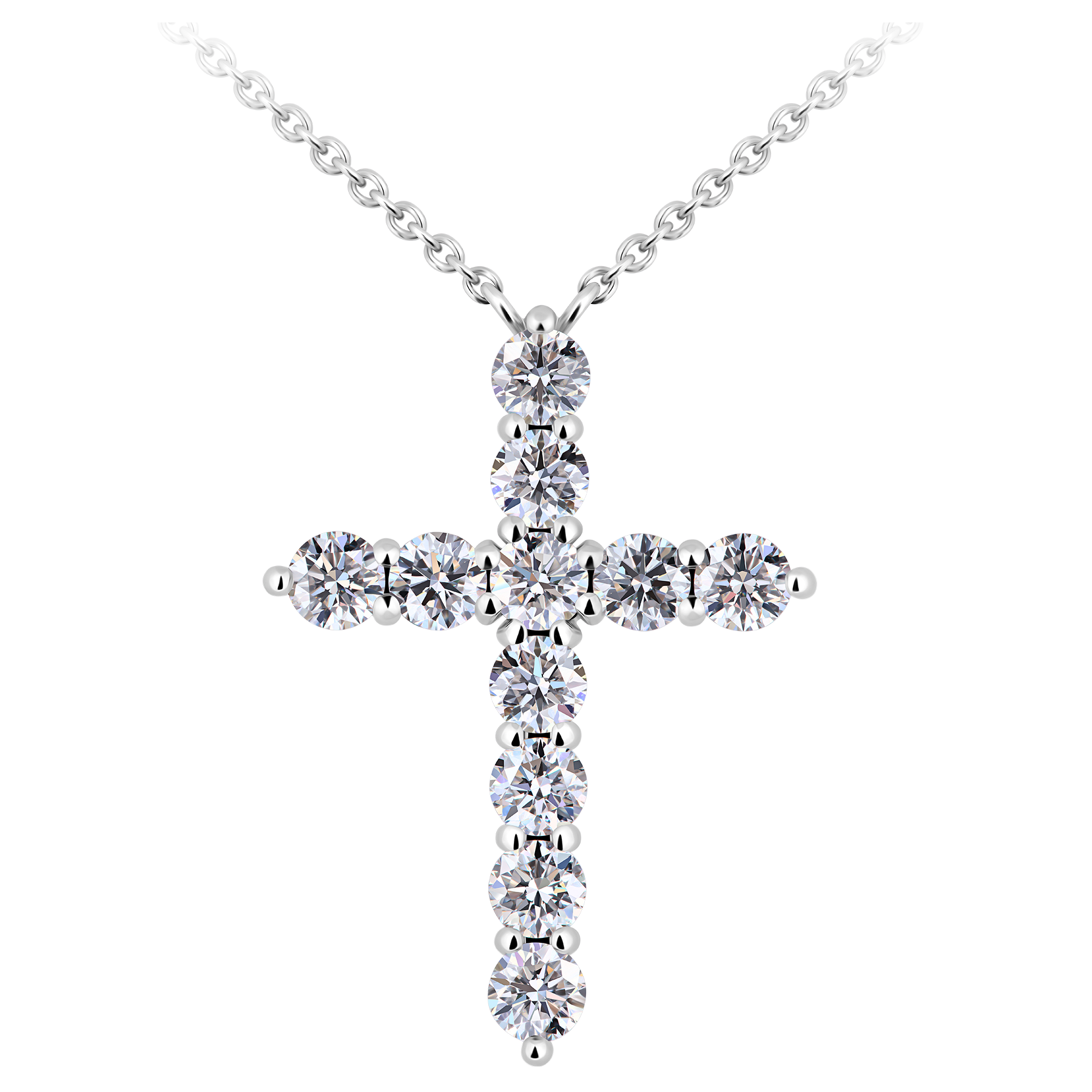 Колье с бриллиантами, белое золото