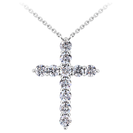 Колье с бриллиантами, белое золото