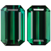 Сет из двух турмалинов верделитов, Октагон 9,54ct и 9,82ct