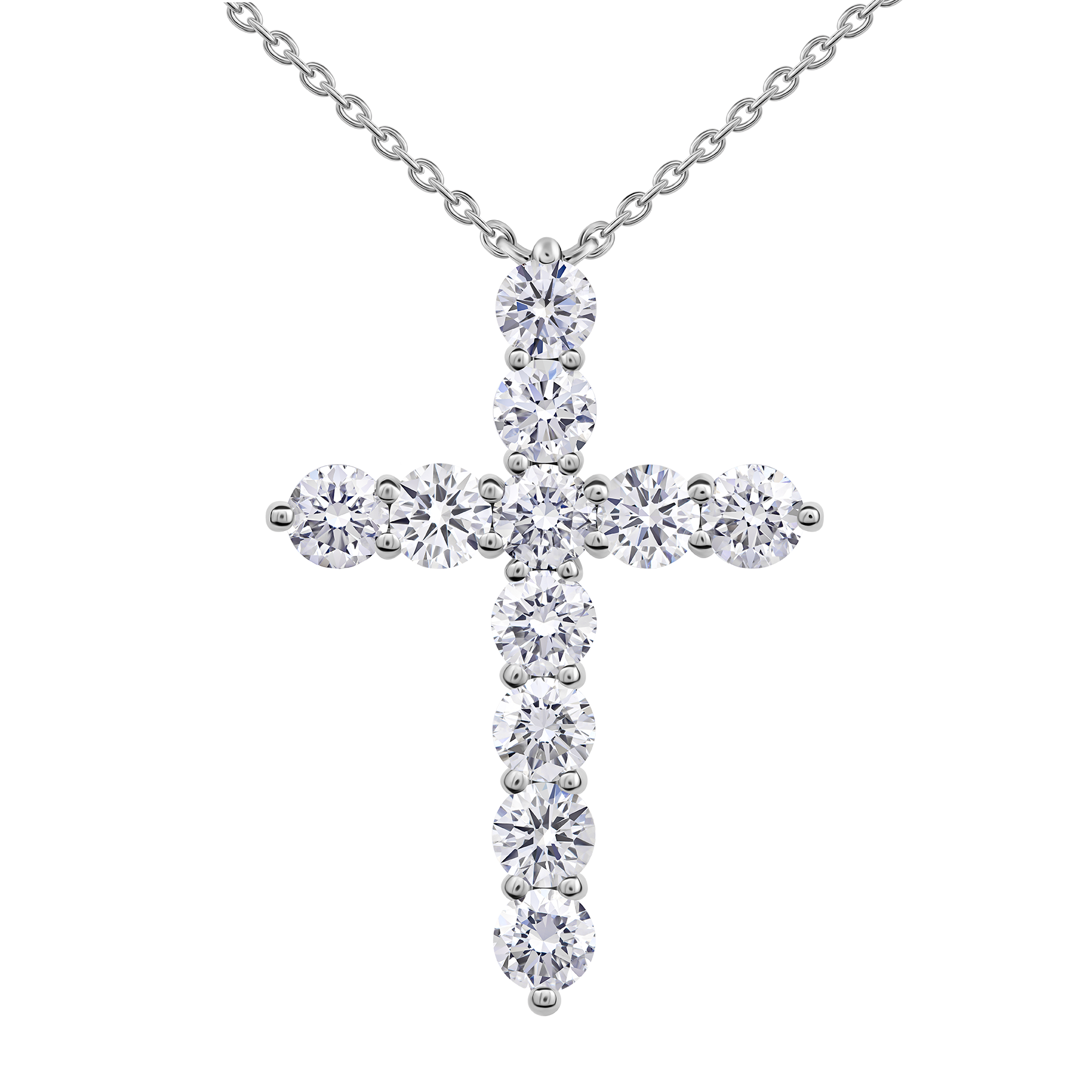 Колье с бриллиантами, белое золото