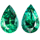 Сет из турмалинов Lagoon груша 7,70ct и 6,48ct