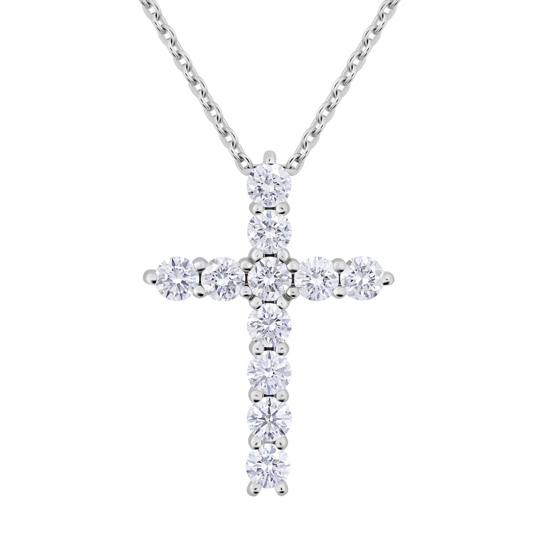 Колье с бриллиантами, белое золото