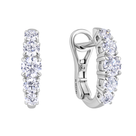 Серьги с бриллиантами, белое золото