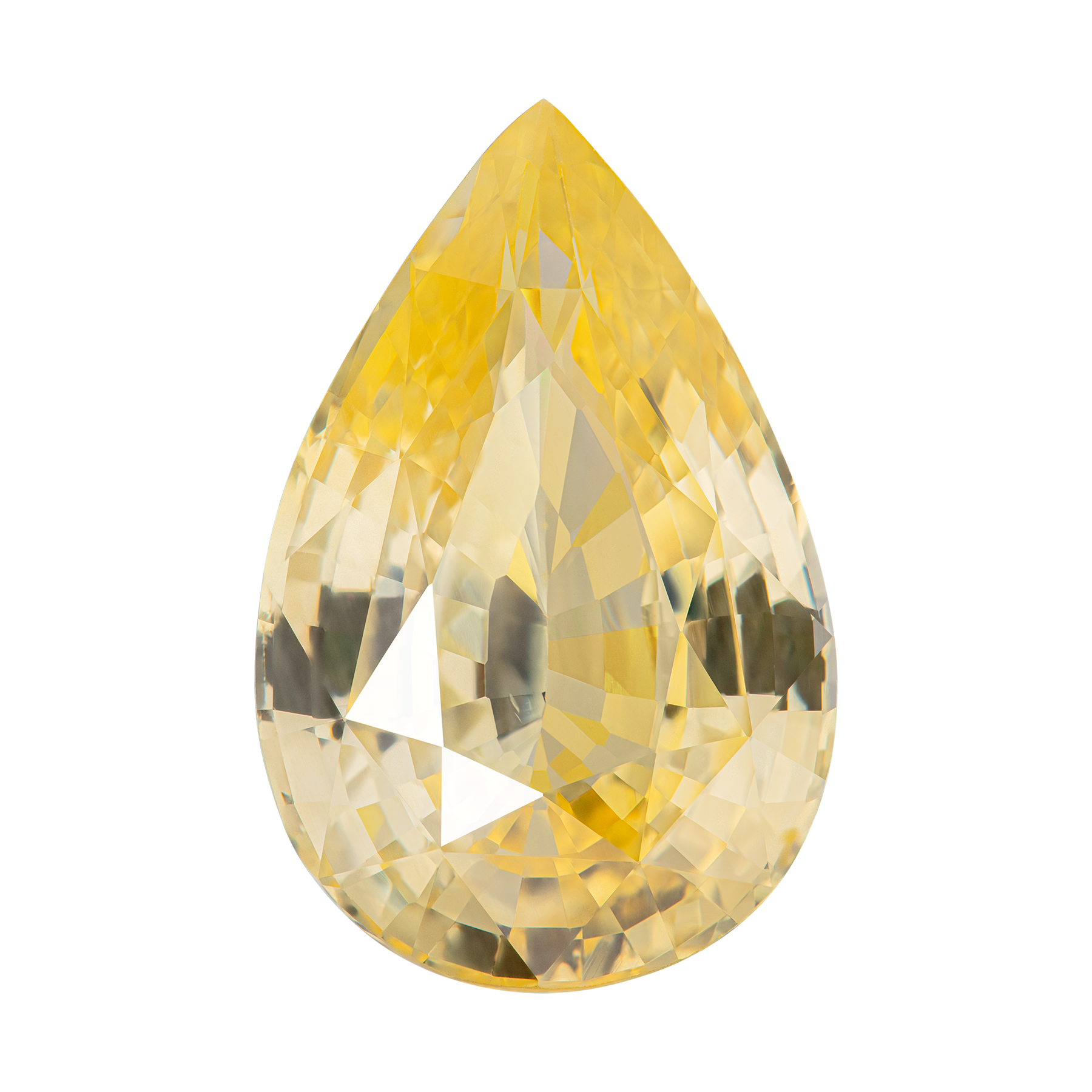 Жёлтый сапфир, SRI LANKA, UNHEATED, Груша, 10,73ct
