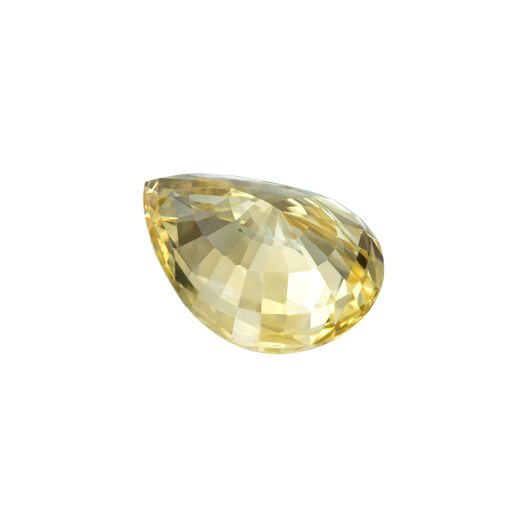 Жёлтый сапфир, SRI LANKA, UNHEATED, Груша, 7,57ct