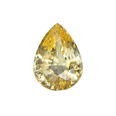 Жёлтый сапфир, SRI LANKA, UNHEATED, Груша, 7,57ct 1
