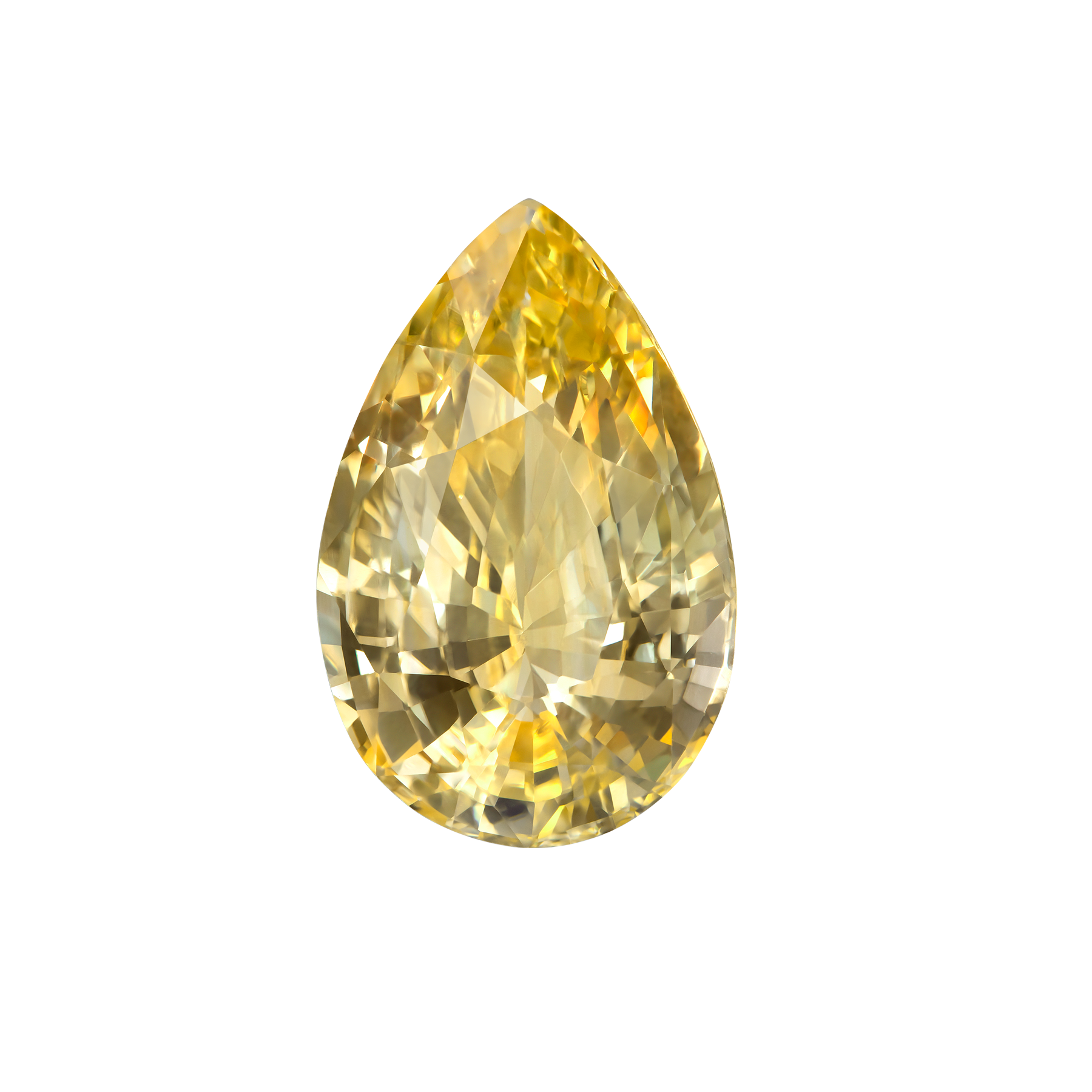 Жёлтый сапфир, SRI LANKA, UNHEATED, Груша, 7,73ct