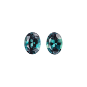Сет их двух александритов, UNHEATED, Овал, 0,99/ 0,89ct