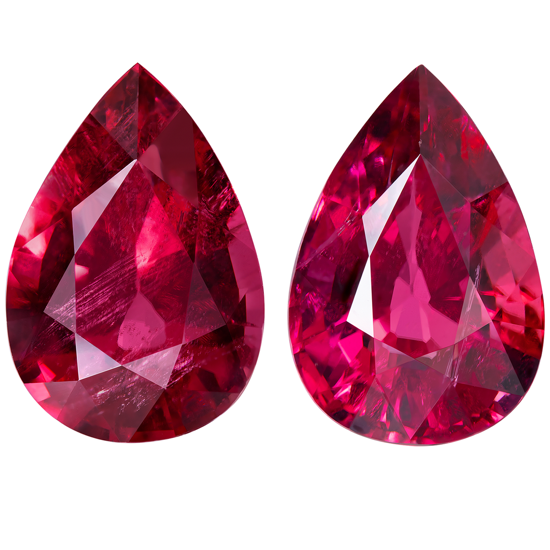 Сет из двух рубеллитов Груша, 8,80ct и 8,72ct