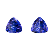 Сет из двух танзанитов, Триллион, 3,75ct и 3,87ct