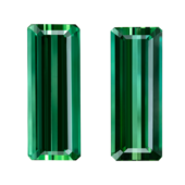 Сет из двух верделитов октагон, 6,81ct (17,75*6,80мм) и 6,65ct (17,65*6,85мм)