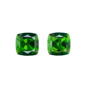Сет из двух турмалинов верделитов, кушон, 5,19ct