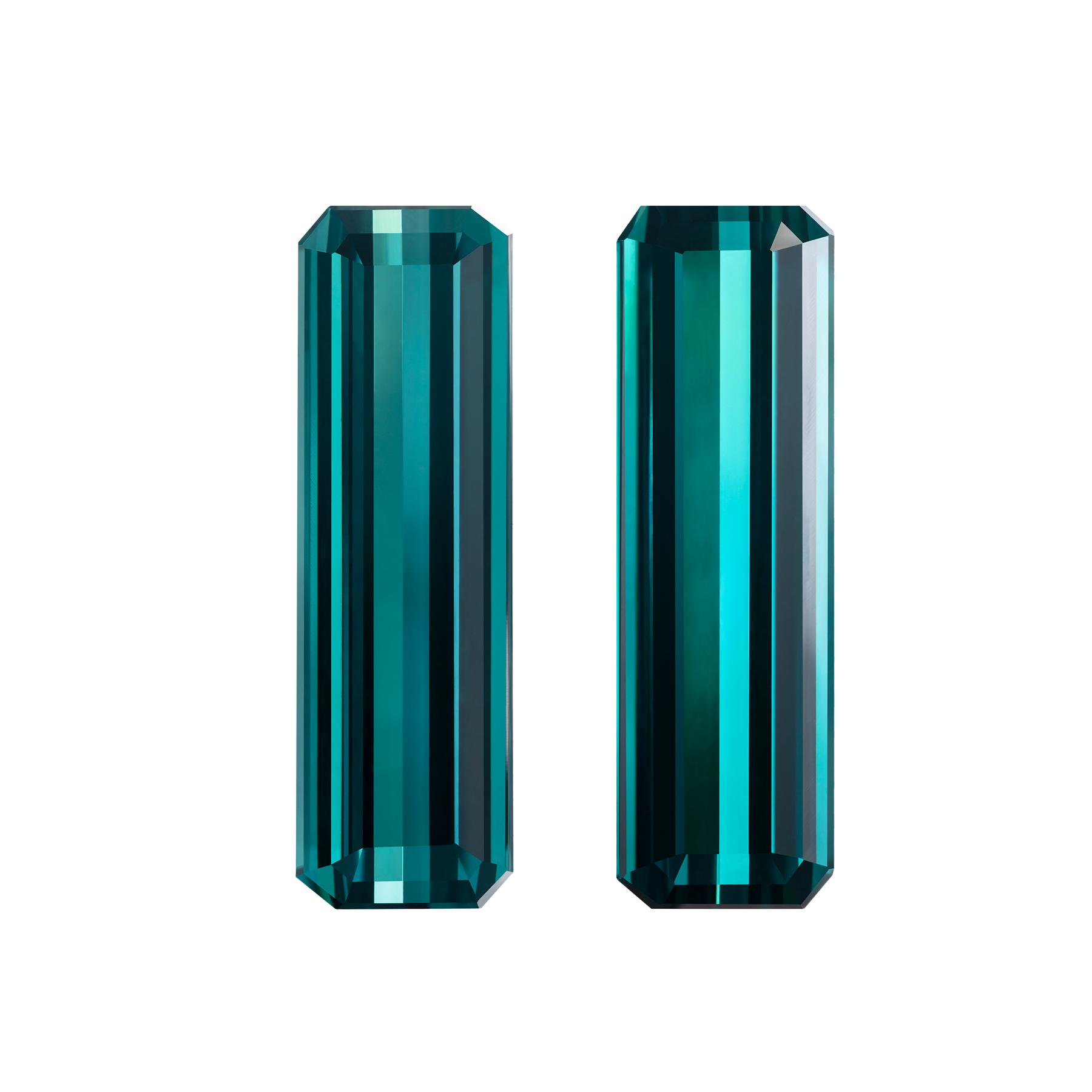 Сет из двух Турмалинов Индиголитов, 7,02ct и 7,06ct