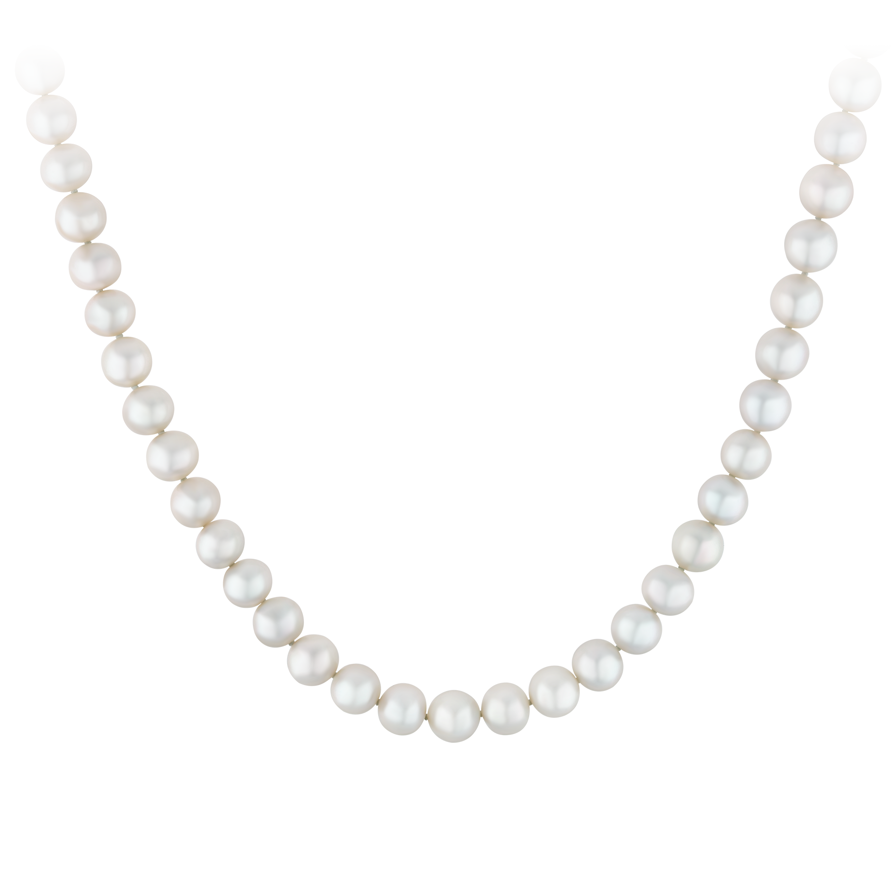 Колье с белым жемчугом, белое золото
