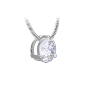 Подвес с бриллиантом, белое золото