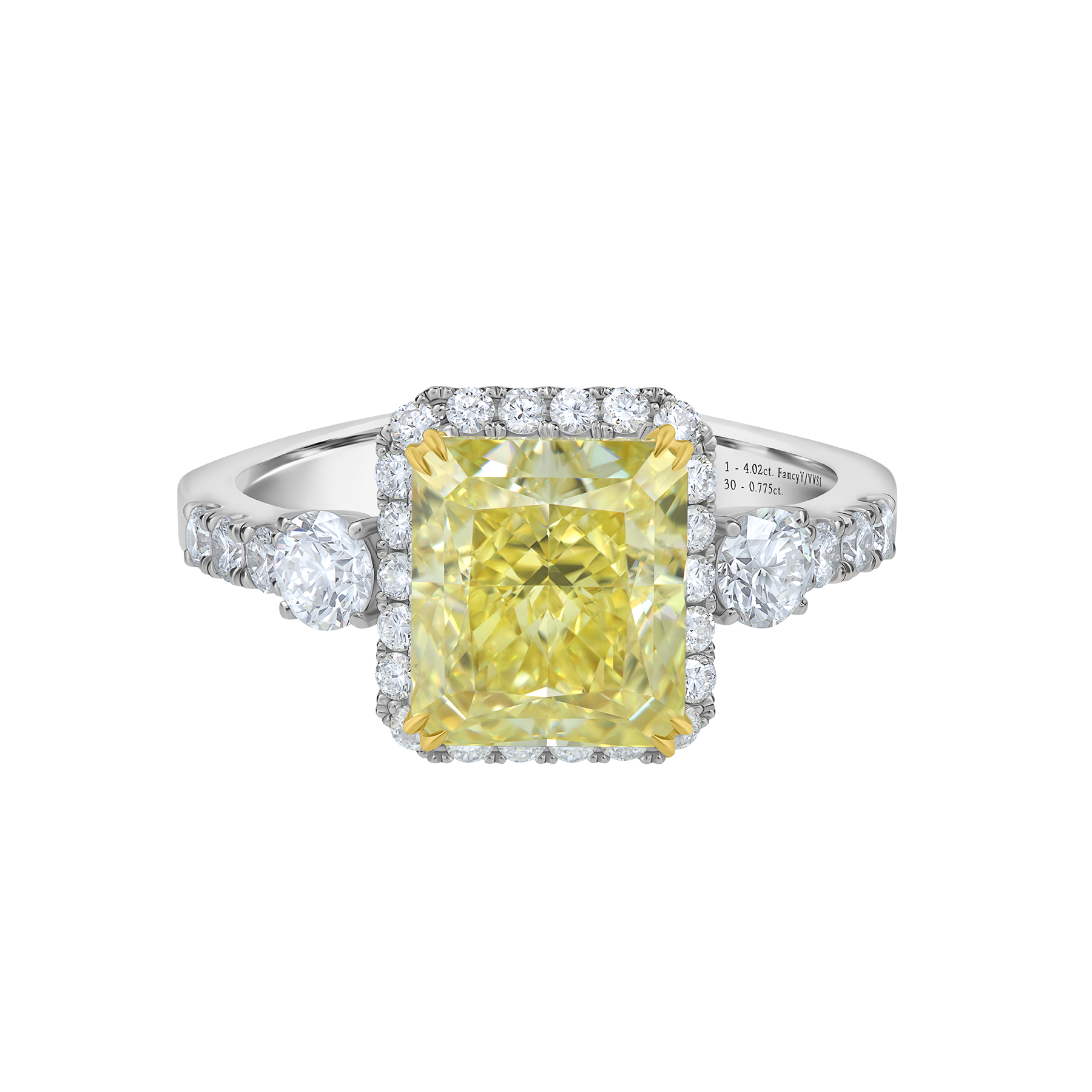 Кольцо с бриллиантами, белое золото