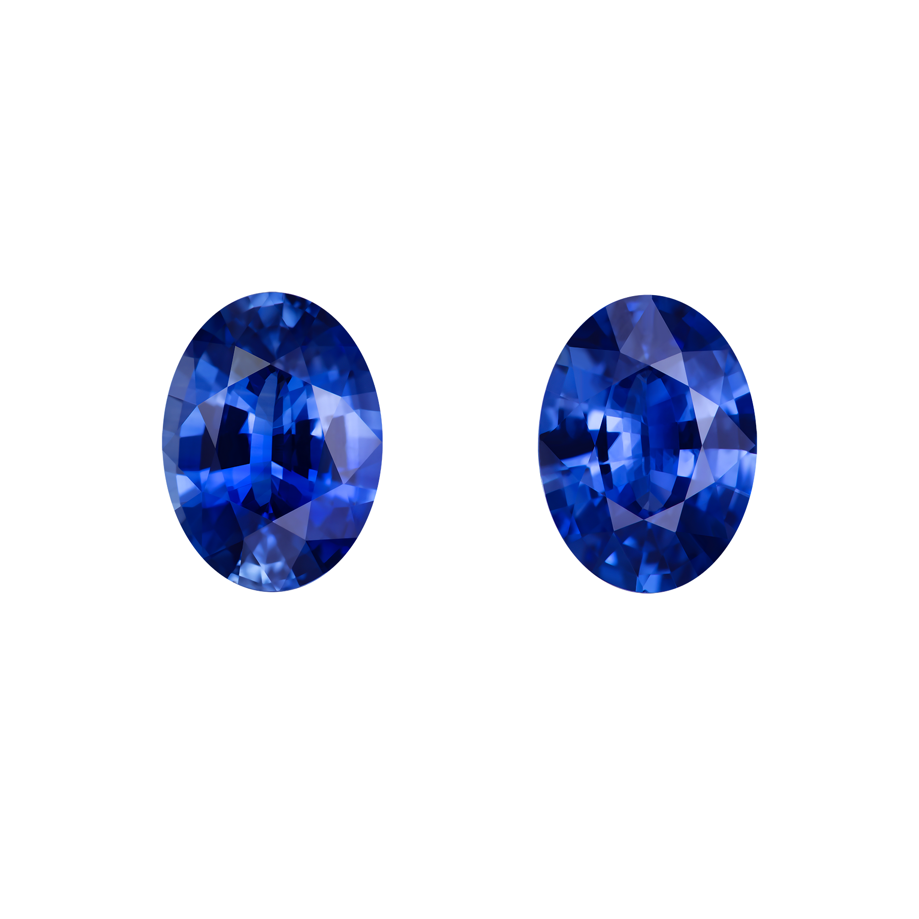 Сет из двух сапфиров, SRI LANKA, Овал, 3,66ct/ 3,13ct