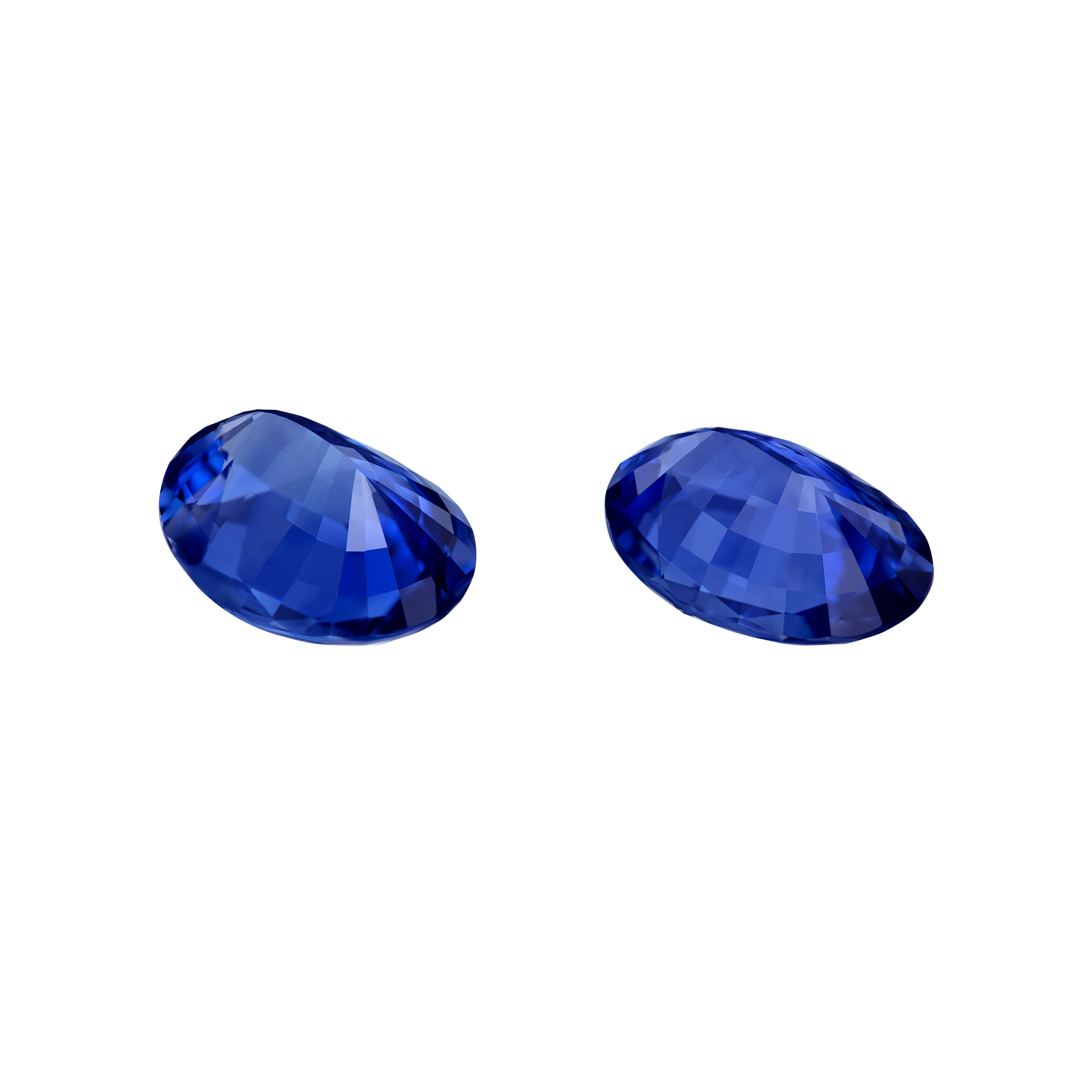 Сет из двух сапфиров, SRI LANKA, Овал, 3,66ct/ 3,13ct