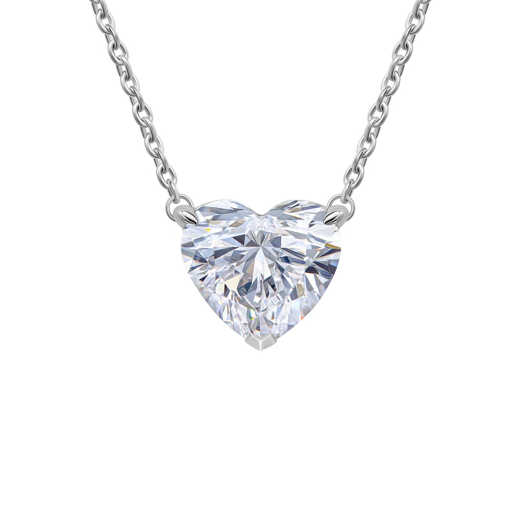 Колье с бриллиантами, белое золото