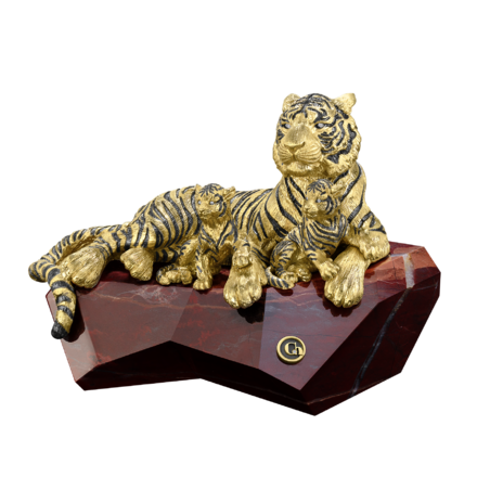 Настольная скульптура «Тигры»