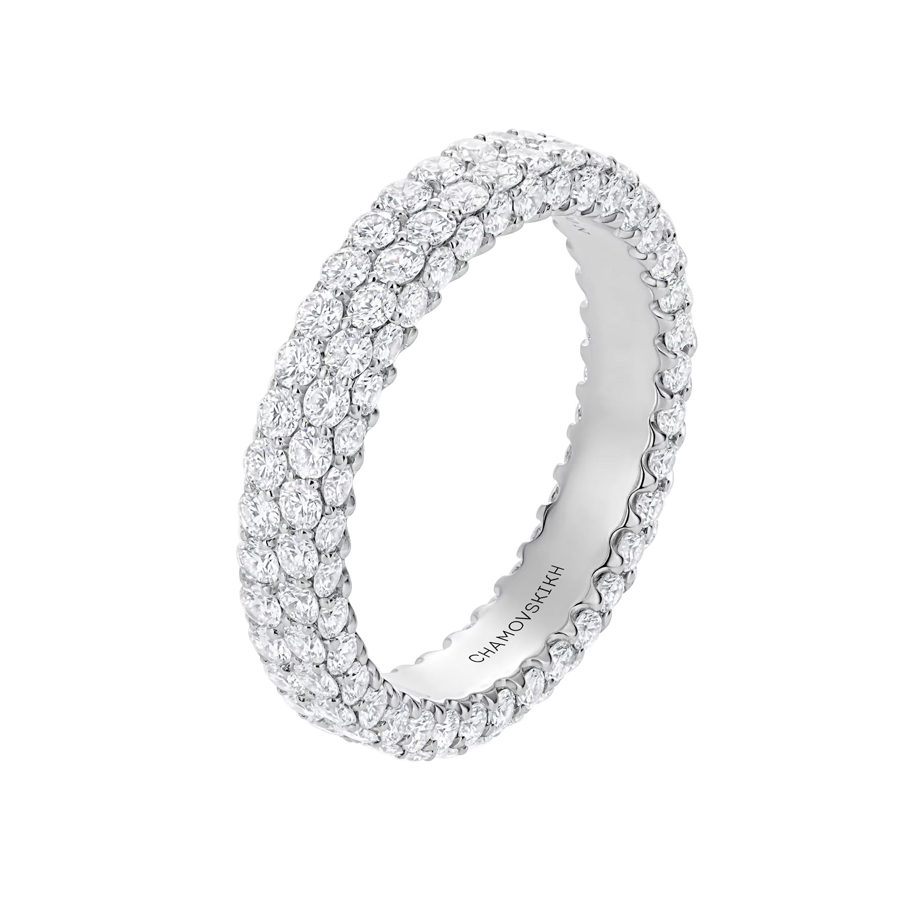 Кольцо с бриллиантами, белое золото