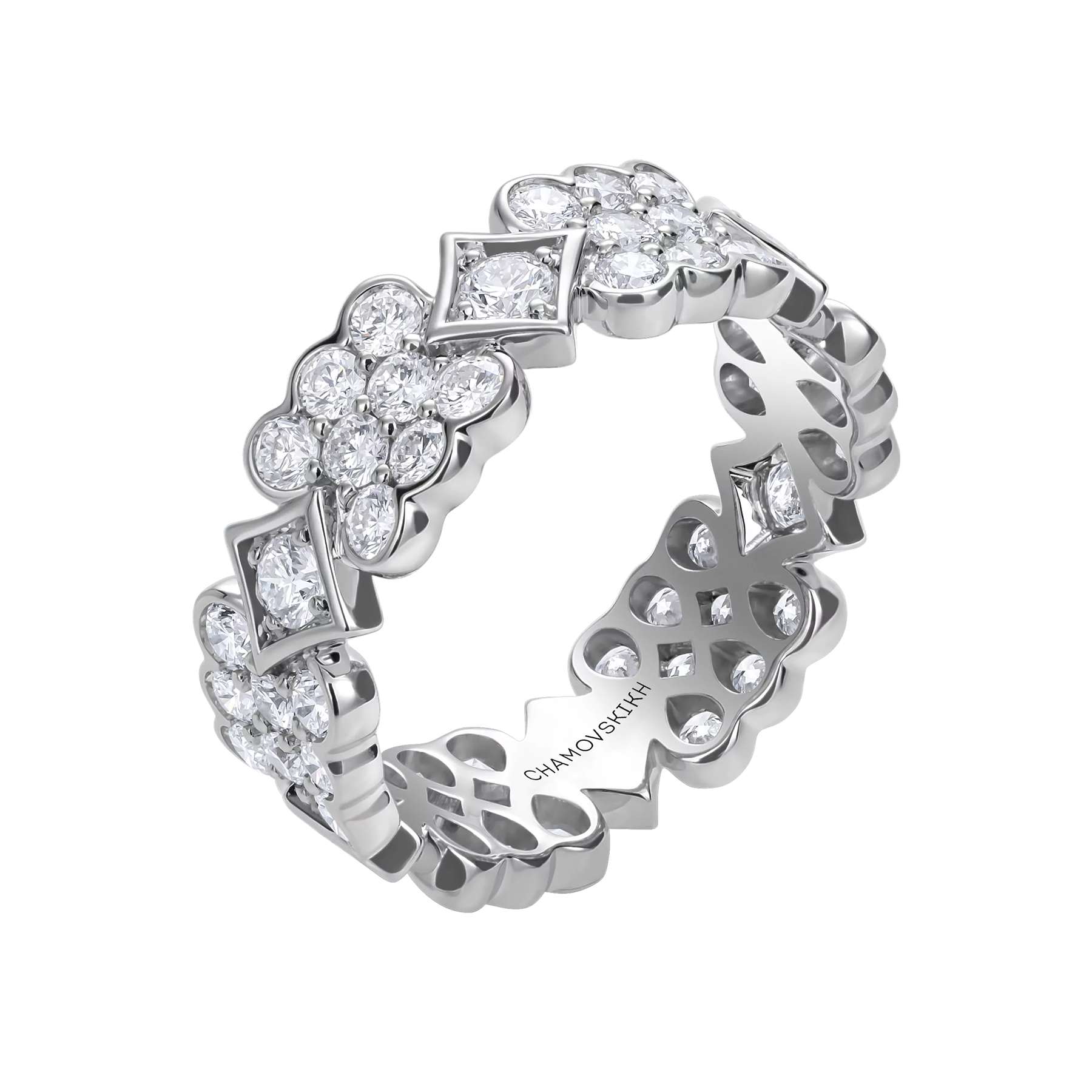 Кольцо с бриллиантами, платина