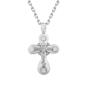 Подвес с бриллиантами, белое золото, н.керамика