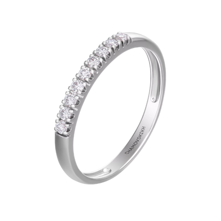 Помолвочное кольцо с бриллиантами, белое золото