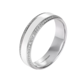 Кольцо с бриллиантами, белое золото, н.керамика