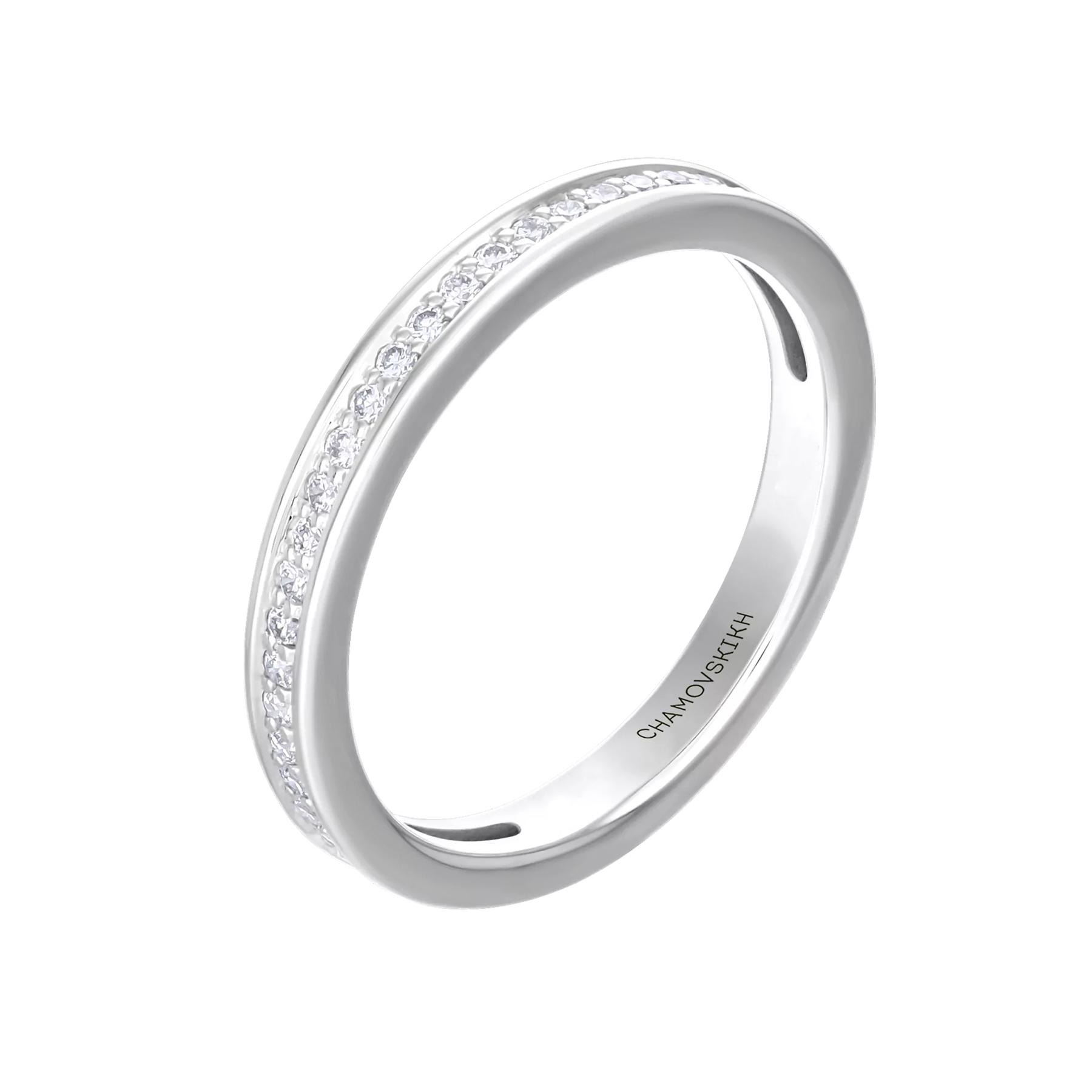 Кольцо с бриллиантами, белое золото