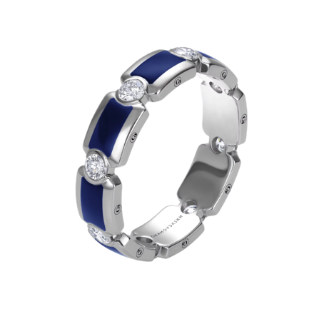 Кольцо с бриллиантами, белое золото, н.керамика