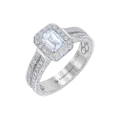 Кольцо с бриллиантами, белое золото