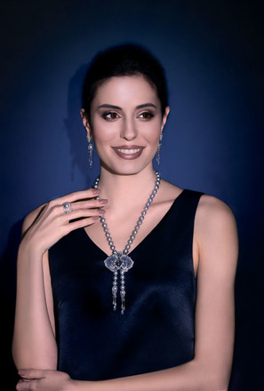 Кольцо с жемчугом и бриллиантами, белое золото 3