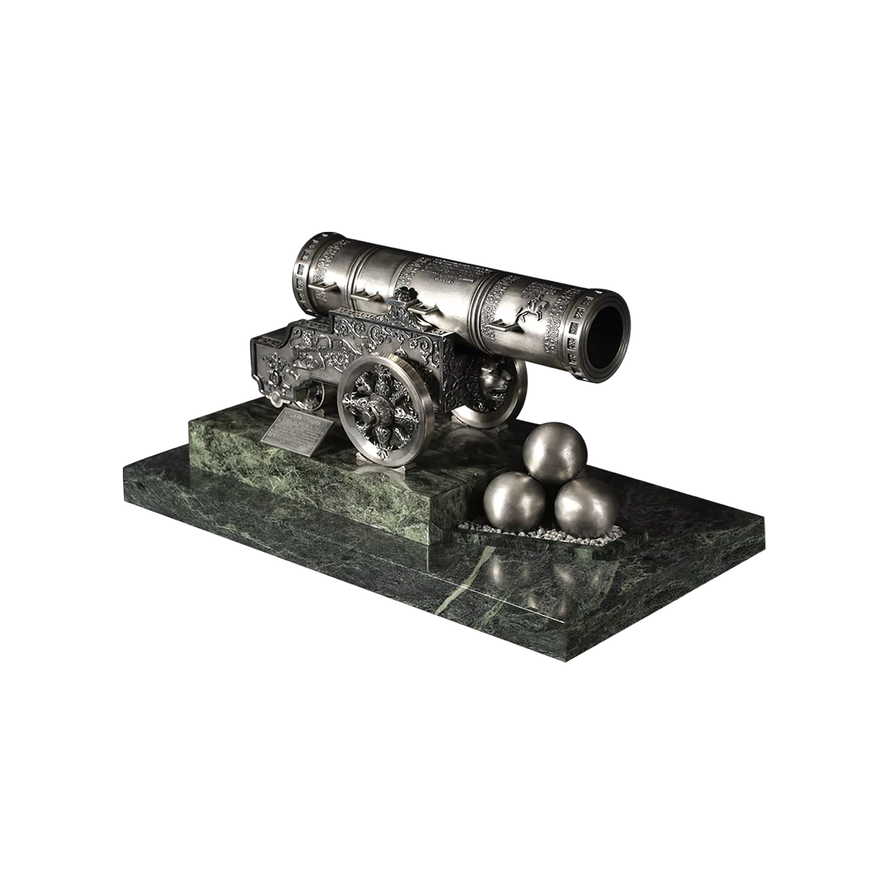 Настольная скульптура Царь-Пушка, серебро