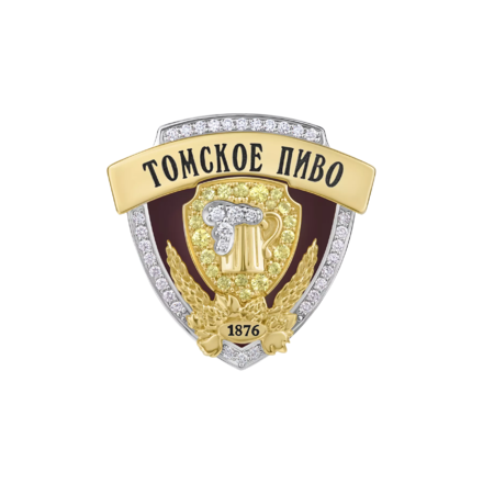 Нагрудный знак с бриллиантами и сапфирами