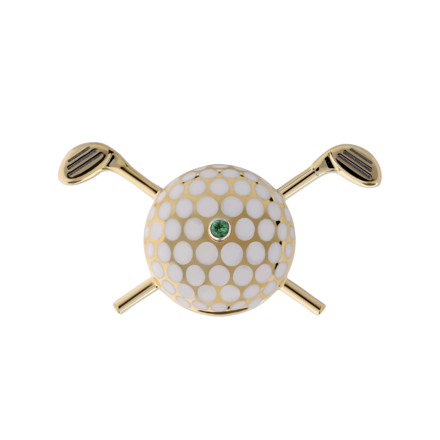 Нагрудный знак с изумрудом