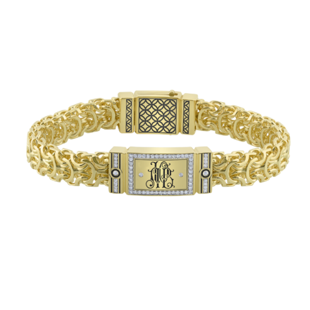 Браслет с бриллиантами, жёлтое золото