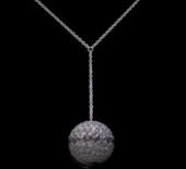 Колье с бриллиантами, белое золото