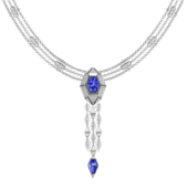 Сет с танзанитами и бриллиантами, белое золото, н.керамика