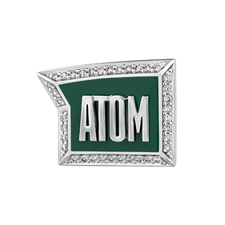 Нагрудный знак атом с бриллиантами