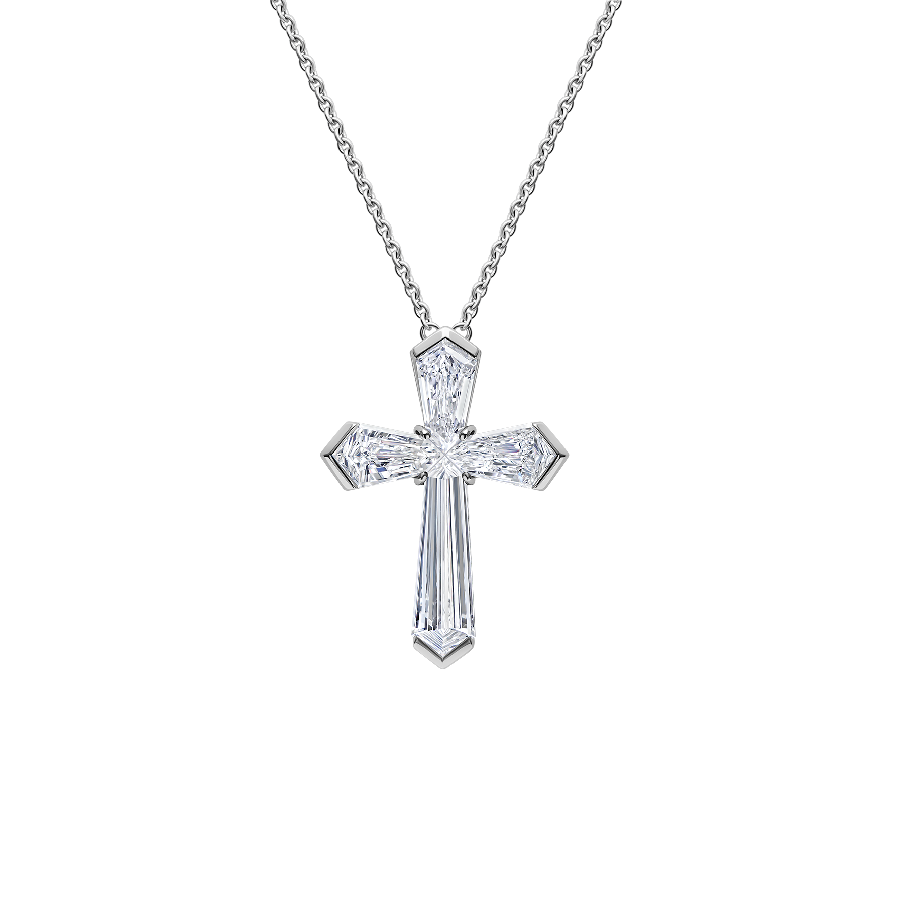 Колье с бриллиантами, белое золото