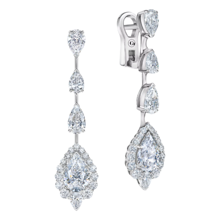 Серьги с бриллиантами, белое золото