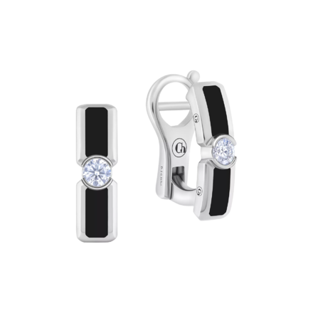 Серьги с бриллиантами, белое золото, н.керамика