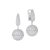 Серьги с бриллиантами, белое золото