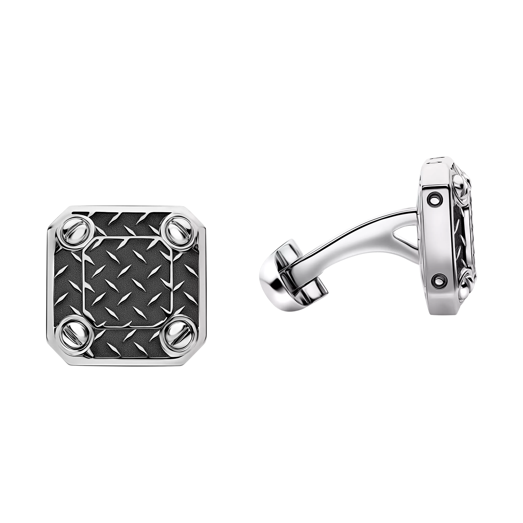 Запонки, белое золото