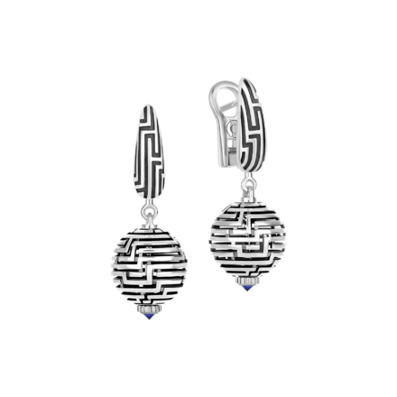 Серьги с сапфирами, белое золото