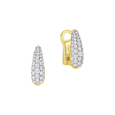 Серьги с бриллиантами, жёлтое золото 3